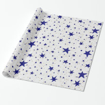 Papier d'enveloppement céleste, étoiles et lunes