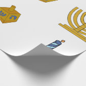 Papier Cadeau Papier d'enveloppement Chanukah (Coin)