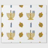 Papier Cadeau Papier d'enveloppement Chanukah (Plat)
