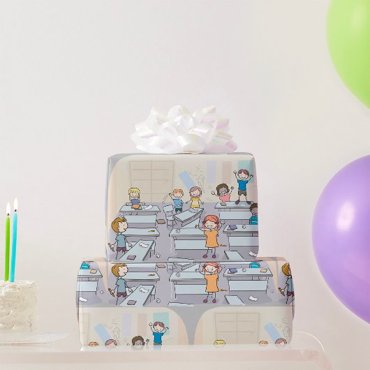 Papier Cadeau Papier d'enveloppement Chaos en classe