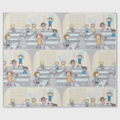 Papier Cadeau Papier d'enveloppement Chaos en classe (Plat)