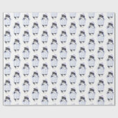 Papier Cadeau Papier d'enveloppement CHAT EN CHEMISE DE NUIT (Plat)