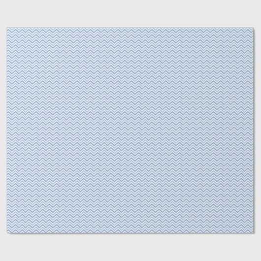 Papier Cadeau Papier d'enveloppement Chevron à aquarelle bleu (Plat)