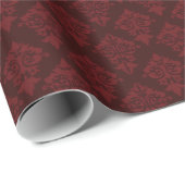 Papier Cadeau Papier d'enveloppement Chic Bourgogne et Rouge Dam (Coin rond)