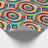 Papier Cadeau Papier d'enveloppement circulaire rétro coloré (Coin)