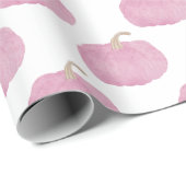 Papier Cadeau Papier d'enveloppement Citrouille rose pâle (Coin rond)
