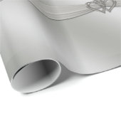 Papier Cadeau Papier d'enveloppement classique du 25e anniversai (Coin rond)