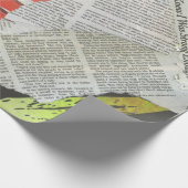 Papier Cadeau Papier d'enveloppement collage de journaux (Coin)