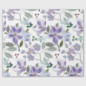 Papier Cadeau Papier d'enveloppement coloré floral (Plat)