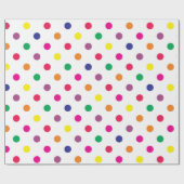 Papier Cadeau Papier d'enveloppement coloré par points (Plat)