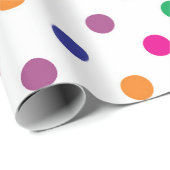 Papier Cadeau Papier d'enveloppement coloré par points (Coin rond)
