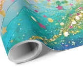 Papier Cadeau Papier d'enveloppement coloré Résumé Conception (Coin rond)