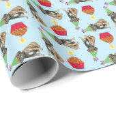 Papier Cadeau Papier d'enveloppement Corso Cupcake Cane (Coin rond)