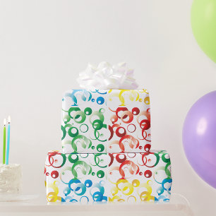 Papier Cadeau Papier D'Enveloppement Couleur Et Formes Des Année