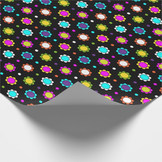 Papier Cadeau Papier d'enveloppement couleur Fleurs de Paisley R (Coin)