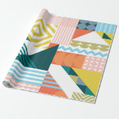 Papier Cadeau Papier d'enveloppement couleur Motif (Déroulé)