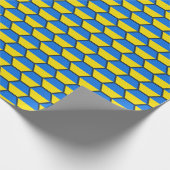Papier Cadeau Papier d'enveloppement d'abeilles à drapeau ukrain (Coin)