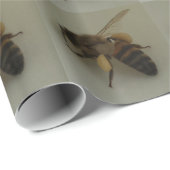 Papier Cadeau Papier d'enveloppement d'abeilles de miel (Coin rond)