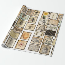 Papier d'enveloppement d'abeilles vintage