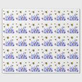 Papier Cadeau Papier d'enveloppement d'abeilles volantes (Plat)