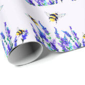 Papier Cadeau Papier d'enveloppement d'abeilles volantes (Coin rond)