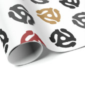 Papier Cadeau Papier d'enveloppement d'adaptateur de vinyle rétr (Coin rond)