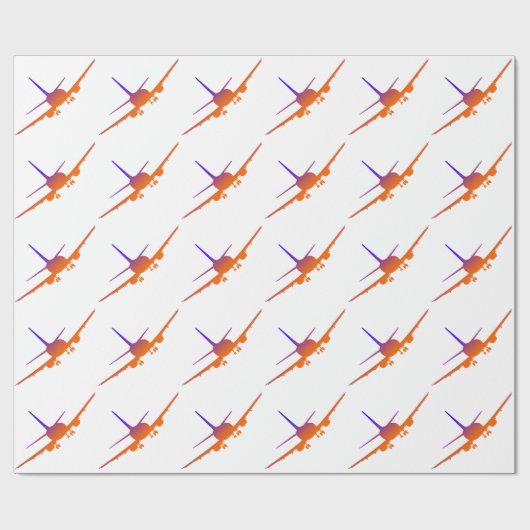 Papier Cadeau Papier d'enveloppement d'aéronef (Plat)