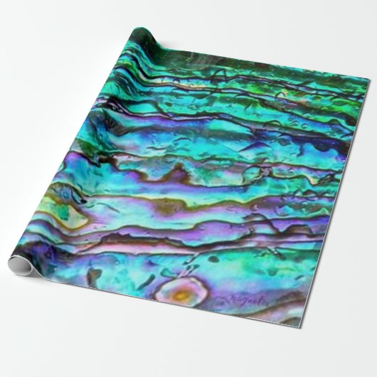 Papier Cadeau Papier d'enveloppement d'aluminium Paua Shell (Déroulé)