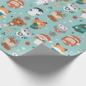 Papier Cadeau Papier d'enveloppement d'animaux adorables (Coin)