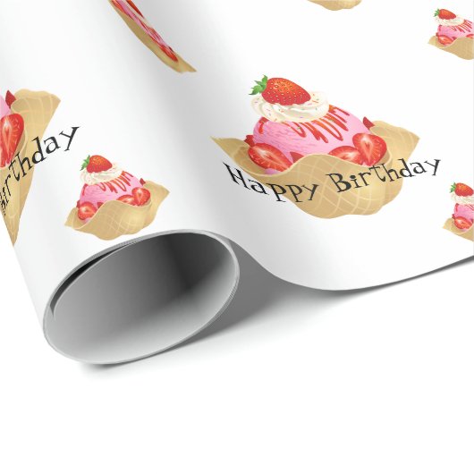 Papier Cadeau Papier d'enveloppement d'anniversaire (Coin rond)