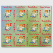 Papier Cadeau Papier d'enveloppement d'anniversaire (Plat)