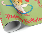 Papier Cadeau Papier d'enveloppement d'anniversaire (Coin rond)