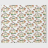 Papier Cadeau Papier d'enveloppement d'anniversaire à la ferme W (Plat)