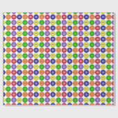 Papier Cadeau Papier d'enveloppement d'anniversaire coloré (Plat)