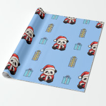 Papier d'enveloppement d'anniversaire Cute Panda