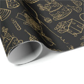 Papier Cadeau Papier d'enveloppement d'anniversaire de luxe (Coin rond)