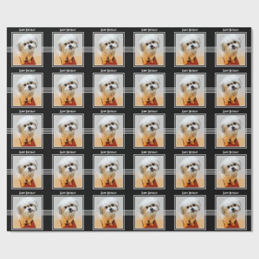 Papier Cadeau Papier d'enveloppement d'anniversaire mignon Malsh (Plat)