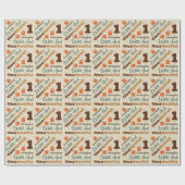 Papier Cadeau Papier D'Enveloppement D'Anniversaire Sauvage Et O (Plat)