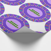 Papier Cadeau Papier d'enveloppement d'anniversaire violet (Coin)
