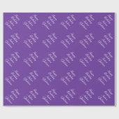Papier Cadeau Papier d'enveloppement d'anniversaire violet brill (Plat)