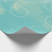 Papier Cadeau Papier d'enveloppement d'aquarelle bleu Aqua (Coin)