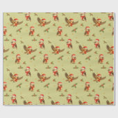 Papier Cadeau Papier d'enveloppement d'aquarelle de Noël Kookabu (Plat)