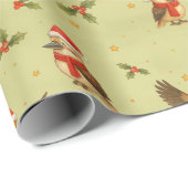 Papier Cadeau Papier d'enveloppement d'aquarelle de Noël Kookabu (Coin rond)