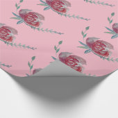 Papier Cadeau Papier d'enveloppement d'aquarelle rose (Coin)