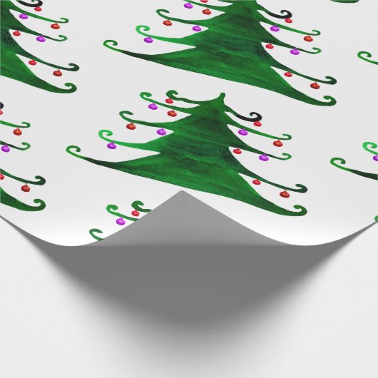 Papier Cadeau Papier d'enveloppement d'arbre de Noël (Coin)