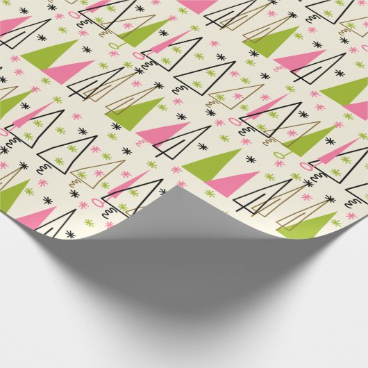 Papier Cadeau Papier d'enveloppement d'arbre de Noël moderne du (Coin)