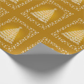 Papier Cadeau Papier d'enveloppement d'arbre de Noël or (Coin)