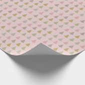 Papier Cadeau Papier d'enveloppement d'arbre de Noël rose (Coin)