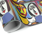 Papier Cadeau Papier d'enveloppement d'art Abstrait (Coin rond)