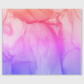 Papier Cadeau Papier d'enveloppement d'art Abstrait rose coloré (Plat)